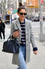 KATIE HOLMES Out and About in New York 01/27/2020