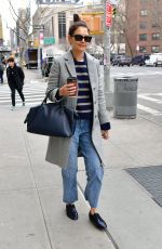 KATIE HOLMES Out and About in New York 01/27/2020