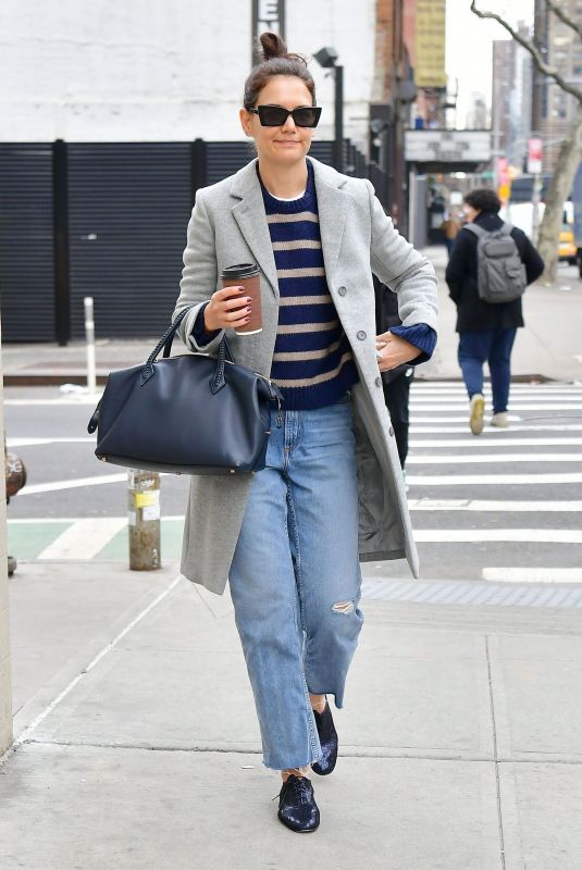 KATIE HOLMES Out and About in New York 01/27/2020