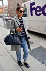 KATIE HOLMES Out and About in New York 01/27/2020