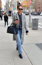KATIE HOLMES Out and About in New York 01/27/2020