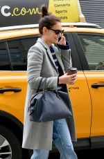 KATIE HOLMES Out and About in New York 01/27/2020