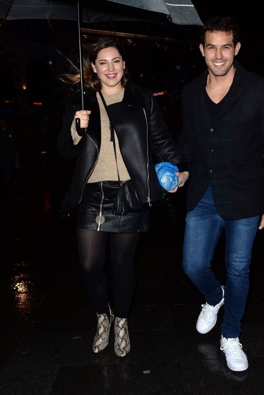 KELLY BROOK and Jeremy Parisi Leaves Global Radio in London 01/17/2020