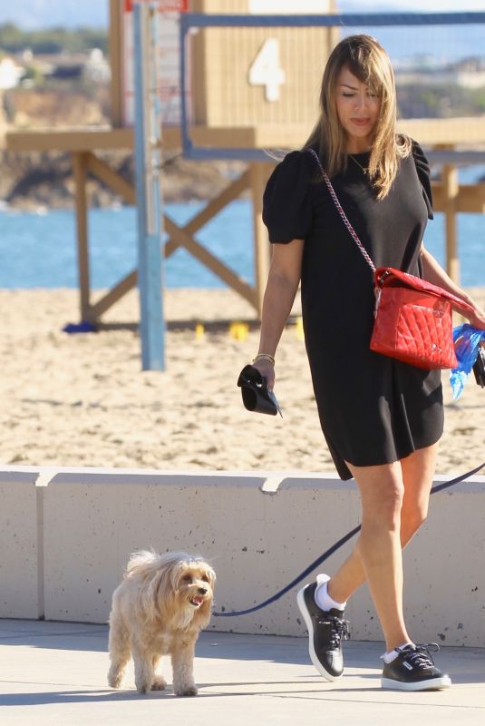 KELLY DODD Out with Her Dogs in Laguna Beach 12/27/2019