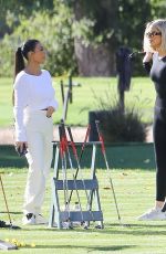 KHLOE and KIM KARDASHIAN Golfing in Los Angeles 01/08/2020