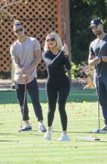 KHLOE and KIM KARDASHIAN Golfing in Los Angeles 01/08/2020