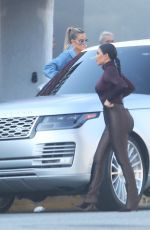 KIM and KHLOE KARDASHIAN Filming KUWTK in Los Angeles 01/22/2020