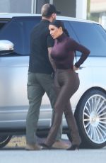 KIM and KHLOE KARDASHIAN Filming KUWTK in Los Angeles 01/22/2020