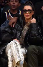 KIM KARDASHIAN and Kanye West at Cleveland Cavaliers vs LA Lakers Game in Los Angeles 01/13/2020
