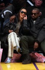 KIM KARDASHIAN and Kanye West at Cleveland Cavaliers vs LA Lakers Game in Los Angeles 01/13/2020