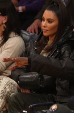 KIM KARDASHIAN and Kanye West at Cleveland Cavaliers vs LA Lakers Game in Los Angeles 01/13/2020