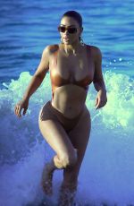 KIM KARDASHIAN in Bikini at a Beach in Mexico 01/13/2020
