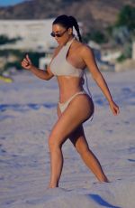 KIM KARDASHIAN in Bikini at a Beach in Mexico 01/14/2020