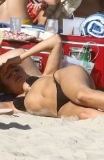 KIMBERLEY GARNER in Bikini at a Beach in Miami 01/13/2020