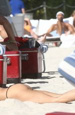 KIMBERLEY GARNER in Bikini at a Beach in Miami 01/13/2020