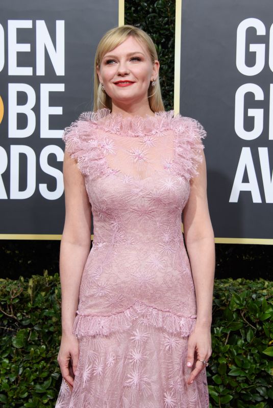 KIRSTEN DUNST at 77th Annual Golden Globe Awards in Beverly Hills 01/05/2020