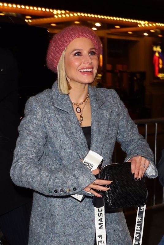KRISTEN BELL Arrives at Broadway Play in New York 01/29/2020
