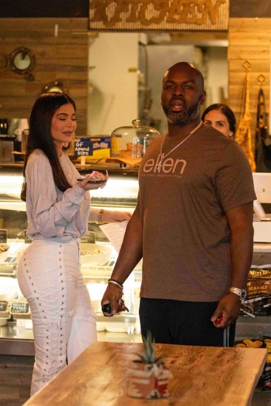 KYLIE JENNER and Corey Gamble at Blue Table in Calabasas 01/10/2020