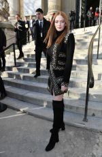 LARSEN THOMPSON Arrivves at Ellie Saab Show at Paris Fashino Week 01/22/2020