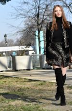 LARSEN THOMPSON Arrivves at Ellie Saab Show at Paris Fashino Week 01/22/2020