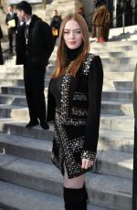 LARSEN THOMPSON Arrivves at Ellie Saab Show at Paris Fashino Week 01/22/2020