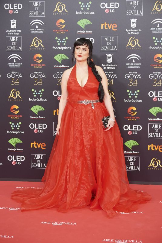 LAURA ZAMORA at 34th Goya Cinema Awards 2020 in Madrid 01/25/2020