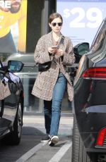 LILY COLLINS Leaves a Massage Therapy in Hollywood 01/07/2020