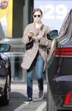 LILY COLLINS Leaves a Massage Therapy in Hollywood 01/07/2020