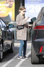 LILY COLLINS Leaves a Massage Therapy in Hollywood 01/07/2020