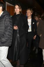 LILY JAMES Arrives at Les Miserables Reopnening in London 01/16/2020
