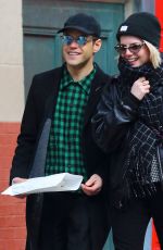 LUCY BOYNTON and Rami Malek Out Shopping in New York 01/21/2020