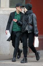 LUCY BOYNTON and Rami Malek Out Shopping in New York 01/21/2020