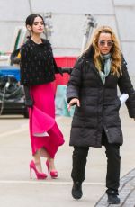 LUCY HALE on the Set of Katy Keene in New York 01/14/2020
