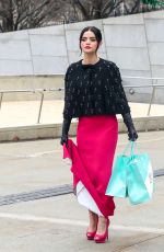 LUCY HALE on the Set of Katy Keene in New York 01/14/2020