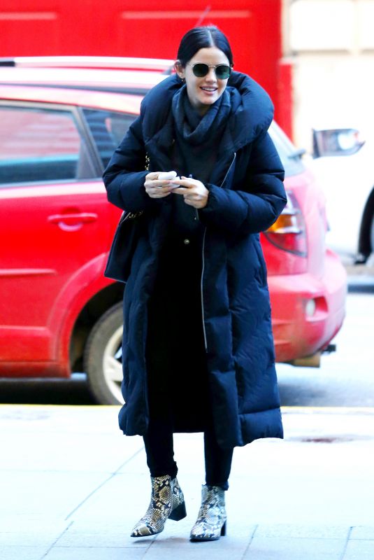 LUCY HALE Out and About in New York 01/20/2020