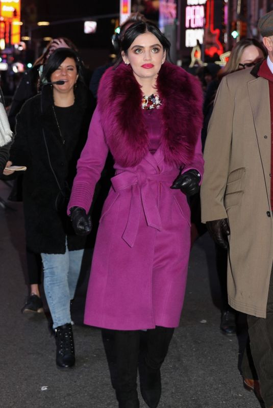 LUCY HALE Out at Times Square in New York 12/31/2019
