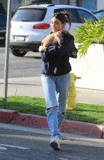 MADISON BEER Out with Her Dog in West Hollywood 01/14/2020