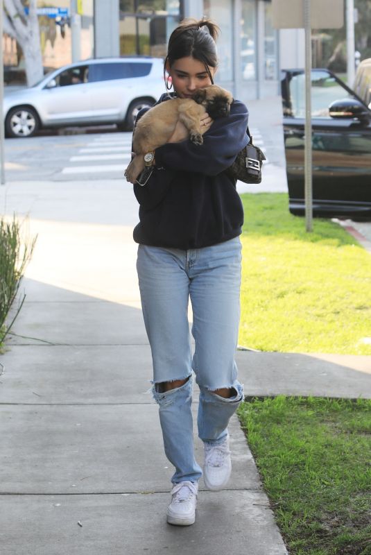 MADISON BEER Out with Her Dog in West Hollywood 01/14/2020