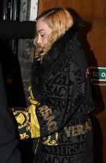 MADONNA Leaves the Madame X Tour at the London Palladium 01/29/2020