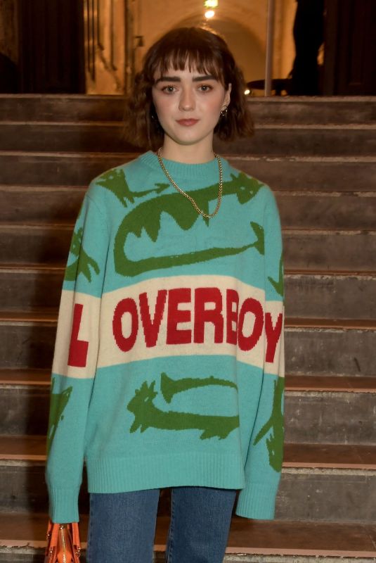 MAISIE WILLIAMS at Charles Jeffrey Loverboy Show at London Fashion Week 01/04/2020