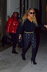 MARIAH CAREY Out for Dinner in New York 01/14/2020