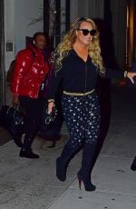 MARIAH CAREY Out for Dinner in New York 01/14/2020