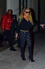 MARIAH CAREY Out for Dinner in New York 01/14/2020
