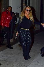 MARIAH CAREY Out for Dinner in New York 01/14/2020