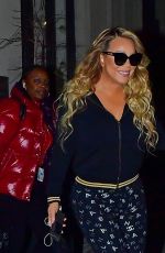 MARIAH CAREY Out for Dinner in New York 01/14/2020