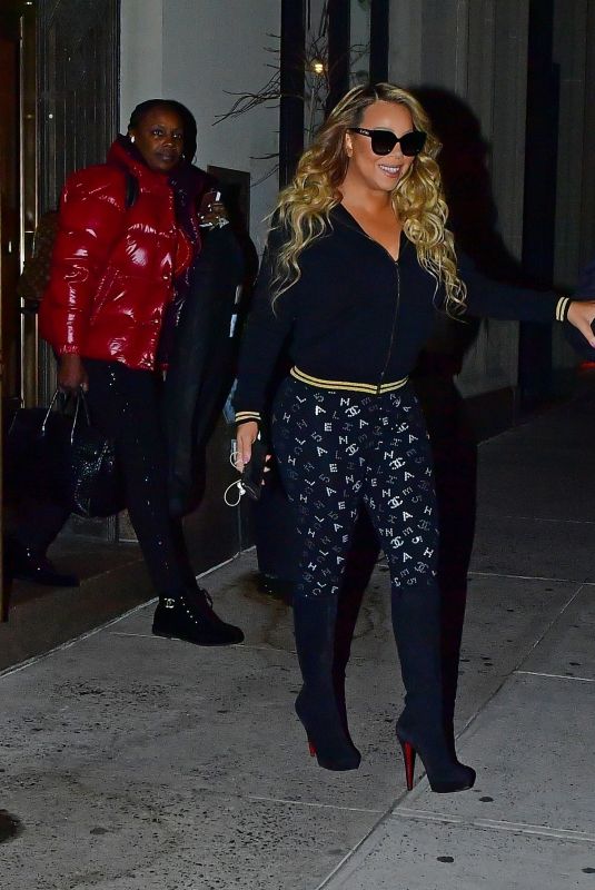 MARIAH CAREY Out for Dinner in New York 01/14/2020