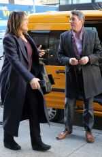 MARISKA HARGITAY on the Set of Law and Erder: SVU in New York 01/13/2020