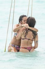 MEGAN BARTON HANSON and CHELCEE GRIMES in Bikinis at a Beach in Maldives 01/23/2020