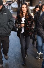 MILA KUNIS Out and About in Park City 01/25/2020