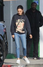 MILA KUNIS Out for Coffee in Beverly Hills 01/27/2020